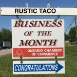 BOM SIGN RUSTIC TACO
