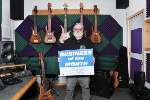 Ontario business of the month BL Design Bass Guitars, owned by Beau Leopard, pictured